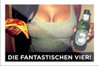 4252024205633	Schilderstore24	 ''Die Fantastischen Vier''Schilderstore24 Blechschilder sind perfekt als Geschenk zu Weihnachten, Geburtstage, Feiern, Partys, Grillabende, Namenstag, Feiertag, Mädelsabend, Hochzeit. Jederzeit stilvoll im Wohnzimmer, Partykeller, Garage, Praxis, Büro, Café, Hauseingang Alkohol Cocktail Bier Sekt Getränk Bier Alkohol schnaps promille tequila   