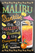 4252024229448	Schilderstore24	 ''Malibu Sunrise''Schilderstore24 Blechschilder sind perfekt als Geschenk zu Weihnachten, Geburtstage, Feiern, Partys, Grillabende, Namenstag, Feiertag, Mädelsabend, Hochzeit. Jederzeit stilvoll im Wohnzimmer, Partykeller, Garage, Praxis, Büro, Café, Hauseingang Alkohol Cocktail Likör Sekt Getränk Alkohol promille schnaps saufen cocktails