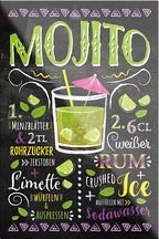 4252024229509	Schilderstore24	 ''Mojito''Schilderstore24 Blechschilder sind perfekt als Geschenk zu Weihnachten, Geburtstage, Feiern, Partys, Grillabende, Namenstag, Feiertag, Mädelsabend, Hochzeit. Jederzeit stilvoll im Wohnzimmer, Partykeller, Garage, Praxis, Büro, Café, Hauseingang Alkohol Cocktail Likör Sekt Getränk Alkohol promille schnaps saufen cocktails