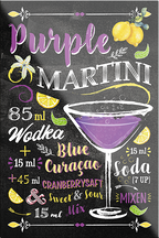 4252024229585	Schilderstore24	 ''Purple Martini''Schilderstore24 Blechschilder sind perfekt als Geschenk zu Weihnachten, Geburtstage, Feiern, Partys, Grillabende, Namenstag, Feiertag, Mädelsabend, Hochzeit. Jederzeit stilvoll im Wohnzimmer, Partykeller, Garage, Praxis, Büro, Café, Hauseingang Alkohol Cocktail Likör Sekt Getränk Alkohol promille schnaps saufen cocktails