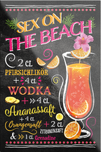 4252024229646	Schilderstore24	 ''Sex on the Beach''Schilderstore24 Blechschilder sind perfekt als Geschenk zu Weihnachten, Geburtstage, Feiern, Partys, Grillabende, Namenstag, Feiertag, Mädelsabend, Hochzeit. Jederzeit stilvoll im Wohnzimmer, Partykeller, Garage, Praxis, Büro, Café, Hauseingang Alkohol Cocktail Likör Sekt Getränk Alkohol promille schnaps saufen cocktails