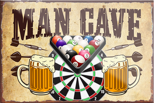 4252024229752	Schilderstore24	 ''Man Cave''Schilderstore24 Blechschilder sind perfekt als Geschenk zu Weihnachten, Geburtstage, Feiern, Partys, Grillabende, Namenstag, Feiertag, Mädelsabend, Hochzeit. Jederzeit stilvoll im Wohnzimmer, Partykeller, Garage, Praxis, Büro, Café, Hauseingang Dart Kneipe Hobby Dartscheibe Pfeil dartgame Pfeil dartgame freizeit sport aktivitäten
