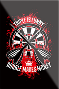 4252024229776	Schilderstore24	 ''Triple is funny double makes money''Schilderstore24 Blechschilder sind perfekt als Geschenk zu Weihnachten, Geburtstage, Feiern, Partys, Grillabende, Namenstag, Feiertag, Mädelsabend, Hochzeit. Jederzeit stilvoll im Wohnzimmer, Partykeller, Garage, Praxis, Büro, Café, Hauseingang Dart Kneipe Hobby Dartscheibe Pfeil dartgame Pfeil dartgame freizeit sport aktivitäten