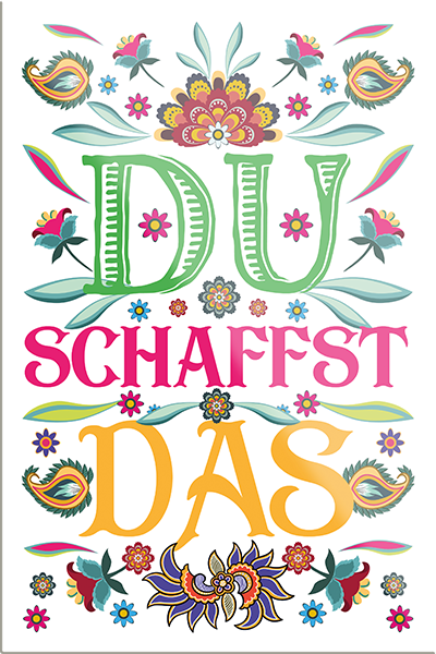 4252024231069	Schilderstore24	 ''Du schaffst das''Schilderstore24 Blechschilder sind perfekt als Geschenk zu Weihnachten, Geburtstage, Feiern, Partys, Grillabende, Namenstag, Feiertag, Mädelsabend, Hochzeit. Jederzeit stilvoll im Wohnzimmer, Partykeller, Garage, Praxis, Büro, Café, Hauseingang Weisheiten Leben Sprichwörter Tipp wahrheit sprichwort tiefsinnig ratschlag