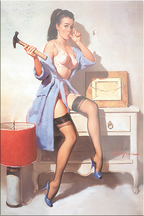 4252024230994	Schilderstore24	 ''Pinup Frau mit Hammer''Schilderstore24 Blechschilder sind perfekt als Geschenk zu Weihnachten, Geburtstage, Feiern, Partys, Grillabende, Namenstag, Feiertag, Mädelsabend, Hochzeit. Jederzeit stilvoll im Wohnzimmer, Partykeller, Garage, Praxis, Büro, Café, Hauseingang Sex Anzüglich Zweideutig Romantik Brüste sinnlich schnulzig romantisch versaut pinup