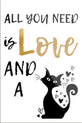 4252024230819	Schilderstore24	 ''All you need is love an a cat''Schilderstore24 Blechschilder sind perfekt als Geschenk zu Weihnachten, Geburtstage, Feiern, Partys, Grillabende, Namenstag, Feiertag, Mädelsabend, Hochzeit Wohnzimmer, Partykeller, Garage, Praxis, Büro, Café, Hauseingang Haustier Tier Freund knuddelig Zuhause Katze Hund Hamster Meerschwein haustier