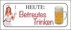 4252024240146	Schilderstore24	 ''Heute Betreutes trinken'' Schilderstore24 Blechschilder sind perfekt als Geschenk zu Weihnachten, Geburtstage, Feiern, Partys, Grillabende, Namenstag, Feiertag, Mädelsabend, Hochzeit. Jederzeit stilvoll im Wohnzimmer, Partykeller, Garage, Praxis, Büro, Café, Hauseingang Alkohol Kasten Bier Saufen Getränk Bier Alkohol schaumkrone promille hopfen