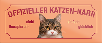 4252024241815	Schilderstore24	 ''Offizieller Katzennaar (braun)'' Schilderstore24 Blechschilder sind perfekt als Geschenk zu Weihnachten, Geburtstage, Feiern, Partys, Grillabende, Namenstag, Feiertag, Mädelsabend, Hochzeit Wohnzimmer, Partykeller, Garage, Praxis, Büro, Café, Hauseingang Haustier Tier Freund knuddelig Zuhause Katze Hund Hamster Meerschwein haustier