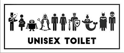 4252024242416	Schilderstore24	 ''Unisex Toilet'' Schilderstore24 Blechschilder sind perfekt als Geschenk zu Weihnachten, Geburtstage, Feiern, Partys, Grillabende, Namenstag, Feiertag, Mädelsabend, Hochzeit. Jederzeit stilvoll im Wohnzimmer, Partykeller, Garage, Praxis, Büro, Café, Hauseingang Zuhause WC Open Closed Badezimmer toilette scheißhaus putzen haushalt heim