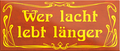 4252024242058	Schilderstore24	 ''Wer lacht lebt länger'' Schilderstore24 Blechschilder sind perfekt als Geschenk zu Weihnachten, Geburtstage, Feiern, Partys, Grillabende, Namenstag, Feiertag, Mädelsabend, Hochzeit. Jederzeit stilvoll im Wohnzimmer, Partykeller, Garage, Praxis, Büro, Café, Hauseingang Weisheiten Leben Sprichwörter Tipp wahrheit sprichwort tiefsinnig ratschlag