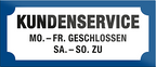 4252024240481	Schilderstore24	 ''Kundenservice Mo - Fr geschlossen (weiß)'' Schilderstore24 Blechschilder sind perfekt als Geschenk zu Weihnachten, Geburtstage, Feiern, Partys, Grillabende, Namenstag, Feiertag, Mädelsabend, Hochzeit. Jederzeit stilvoll im Wohnzimmer, Partykeller, Garage, Praxis, Büro, Café, Hauseingang Büro Chef Angestellter Arbeit Job Arbeitsplatz Alltag Beruf Ausbildung