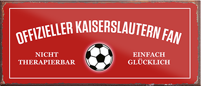 Magnet ''Offizieller Kaiserlautern Fan'' 9,3x4cm