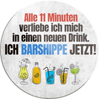 4252024231632	Schilderstore24	 ''Alle 11 Minuten verliebe ich mich Barshippe''Schilderstore24 Blechschilder sind perfekt als Geschenk zu Weihnachten, Geburtstage, Feiern, Partys, Grillabende, Namenstag, Feiertag, Mädelsabend, Hochzeit. Jederzeit stilvoll im Wohnzimmer, Partykeller, Garage, Praxis, Büro, Café, Hauseingang Alkohol Cocktail Bier Sekt Getränk Bier Alkohol schnaps promille tequila   