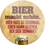 4252024232080	Schilderstore24	 ''Bier macht schön''Schilderstore24 Blechschilder sind perfekt als Geschenk zu Weihnachten, Geburtstage, Feiern, Partys, Grillabende, Namenstag, Feiertag, Mädelsabend, Hochzeit. Jederzeit stilvoll im Wohnzimmer, Partykeller, Garage, Praxis, Büro, Café, Hauseingang Alkohol Kasten Bier Saufen Getränk Bier Alkohol schaumkrone promille hopfen