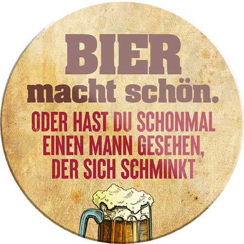 4252024232080	Schilderstore24	 ''Bier macht schön''Schilderstore24 Blechschilder sind perfekt als Geschenk zu Weihnachten, Geburtstage, Feiern, Partys, Grillabende, Namenstag, Feiertag, Mädelsabend, Hochzeit. Jederzeit stilvoll im Wohnzimmer, Partykeller, Garage, Praxis, Büro, Café, Hauseingang Alkohol Kasten Bier Saufen Getränk Bier Alkohol schaumkrone promille hopfen