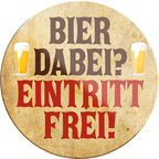 4252024232059	Schilderstore24	 ''Bier Dabei Eintritt frei''Schilderstore24 Blechschilder sind perfekt als Geschenk zu Weihnachten, Geburtstage, Feiern, Partys, Grillabende, Namenstag, Feiertag, Mädelsabend, Hochzeit. Jederzeit stilvoll im Wohnzimmer, Partykeller, Garage, Praxis, Büro, Café, Hauseingang Alkohol Kasten Bier Saufen Getränk Bier Alkohol schaumkrone promille hopfen