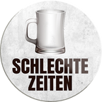 4252024232219	Schilderstore24	 ''Schlechte Zeiten''Schilderstore24 Blechschilder sind perfekt als Geschenk zu Weihnachten, Geburtstage, Feiern, Partys, Grillabende, Namenstag, Feiertag, Mädelsabend, Hochzeit. Jederzeit stilvoll im Wohnzimmer, Partykeller, Garage, Praxis, Büro, Café, Hauseingang Alkohol Kasten Bier Saufen Getränk Bier Alkohol schaumkrone promille hopfen