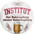 4252024232189	Schilderstore24	 ''Institut zur Bekämpfung Unterhopfung''Schilderstore24 Blechschilder sind perfekt als Geschenk zu Weihnachten, Geburtstage, Feiern, Partys, Grillabende, Namenstag, Feiertag, Mädelsabend, Hochzeit. Jederzeit stilvoll im Wohnzimmer, Partykeller, Garage, Praxis, Büro, Café, Hauseingang Alkohol Kasten Bier Saufen Getränk Bier Alkohol schaumkrone promille hopfen