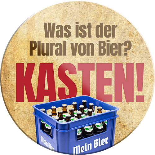 4252024232233	Schilderstore24	 ''Was ist der Plural von Bier Kasten''Schilderstore24 Blechschilder sind perfekt als Geschenk zu Weihnachten, Geburtstage, Feiern, Partys, Grillabende, Namenstag, Feiertag, Mädelsabend, Hochzeit. Jederzeit stilvoll im Wohnzimmer, Partykeller, Garage, Praxis, Büro, Café, Hauseingang Alkohol Kasten Bier Saufen Getränk Bier Alkohol schaumkrone promille hopfen