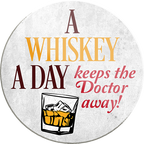 4252024231618	Schilderstore24	 ''A whiskey a day keeps the doctor away''Schilderstore24 Blechschilder sind perfekt als Geschenk zu Weihnachten, Geburtstage, Feiern, Partys, Grillabende, Namenstag, Feiertag, Mädelsabend, Hochzeit. Jederzeit stilvoll im Wohnzimmer, Partykeller, Garage, Praxis, Büro, Café, Hauseingang Alkohol Cocktail Bier Sekt Getränk Bier Alkohol schnaps promille tequila   