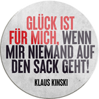 4252024231373	Schilderstore24	 ''Glück ist für mich, niemand auf Sack geht''Geschenk Weihnachten, Geburtstage, Feiern, Partys, Grillabende, Namenstag, Feiertag, Mädelsabend, Hochzeit Wohnzimmer, Partykeller, Garage, Praxis, Büro, Café, Hauseingang Sarkasmus Ironie Funny Schwarzer Humor faul dumm fun rente lästern teufel