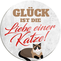 4252024233988	Schilderstore24	 ''Glück ist die Liebe einer Katze''Schilderstore24 Blechschilder sind perfekt als Geschenk zu Weihnachten, Geburtstage, Feiern, Partys, Grillabende, Namenstag, Feiertag, Mädelsabend, Hochzeit. Jederzeit stilvoll im Wohnzimmer, Partykeller, Garage, Praxis, Büro, Café, Hauseingang Haustier Tier Freund knuddelig Zuhause Katze Hund Hamster Meerschwein haustiere