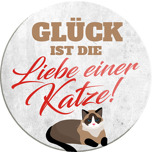 4252024233988	Schilderstore24	 ''Glück ist die Liebe einer Katze''Schilderstore24 Blechschilder sind perfekt als Geschenk zu Weihnachten, Geburtstage, Feiern, Partys, Grillabende, Namenstag, Feiertag, Mädelsabend, Hochzeit. Jederzeit stilvoll im Wohnzimmer, Partykeller, Garage, Praxis, Büro, Café, Hauseingang Haustier Tier Freund knuddelig Zuhause Katze Hund Hamster Meerschwein haustiere