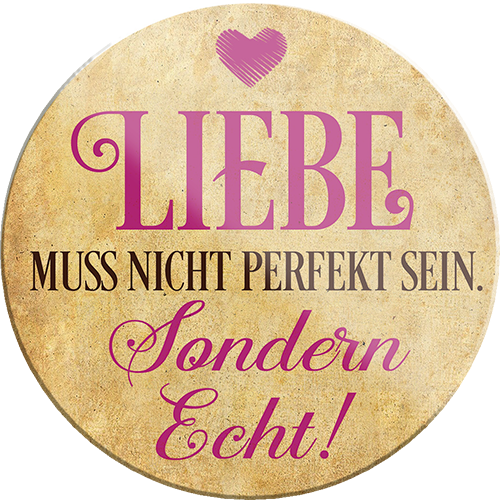 4252024234473	Schilderstore24	 ''Liebe muss nicht perfekt sein''Schilderstore24 Blechschilder sind perfekt als Geschenk zu Weihnachten, Geburtstage, Feiern, Partys, Grillabende, Namenstag, Feiertag, Mädelsabend, Hochzeit. Jederzeit stilvoll im Wohnzimmer, Partykeller, Garage, Praxis, Büro, Café, Hauseingang Weisheiten Leben Sprichwörter Tipp wahrheit sprichwort tiefsinnig ratschlag