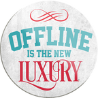 4252024231519	Schilderstore24	 ''Offline is the new luxury''Geschenk Weihnachten, Geburtstage, Feiern, Partys, Grillabende, Namenstag, Feiertag, Mädelsabend, Hochzeit Wohnzimmer, Partykeller, Garage, Praxis, Büro, Café, Hauseingang Sarkasmus Ironie Funny Schwarzer Humor faul dumm fun rente lästern teufel