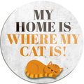4252024233995	Schilderstore24	 ''My home is where my cat is''Schilderstore24 Blechschilder sind perfekt als Geschenk zu Weihnachten, Geburtstage, Feiern, Partys, Grillabende, Namenstag, Feiertag, Mädelsabend, Hochzeit. Jederzeit stilvoll im Wohnzimmer, Partykeller, Garage, Praxis, Büro, Café, Hauseingang Haustier Tier Freund knuddelig Zuhause Katze Hund Hamster Meerschwein haustiere