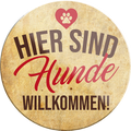 4252024233926	Schilderstore24	Schilderstore24 Blechschilder sind perfekt als Geschenk zu Weihnachten, Geburtstage, Feiern, Partys, Grillabende, Namenstag, Feiertag, Mädelsabend, Hochzeit. Jederzeit stilvoll im Wohnzimmer, Partykeller, Garage, Praxis, Büro, Café, Hauseingang Haustier Tier Freund knuddelig Zuhause Katze Hund Hamster Meerschwein haustiere ''Hier sind Hunde willkommen''