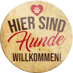4252024233926	Schilderstore24	Schilderstore24 Blechschilder sind perfekt als Geschenk zu Weihnachten, Geburtstage, Feiern, Partys, Grillabende, Namenstag, Feiertag, Mädelsabend, Hochzeit. Jederzeit stilvoll im Wohnzimmer, Partykeller, Garage, Praxis, Büro, Café, Hauseingang Haustier Tier Freund knuddelig Zuhause Katze Hund Hamster Meerschwein haustiere ''Hier sind Hunde willkommen''