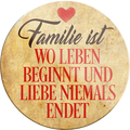 4252024232943	Schilderstore24	 ''Familie ist wo Leben beginnt''Schilderstore24 Blechschilder sind perfekt als Geschenk zu Weihnachten, Geburtstage, Feiern, Partys, Grillabende, Namenstag, Feiertag, Mädelsabend, Hochzeit. Jederzeit stilvoll im Wohnzimmer, Partykeller, Garage, Praxis, Büro, Café, Hauseingang Familie Zuhause Eltern Geschwister oma opa familie mama papa geschwister