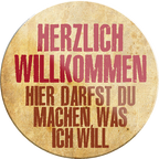 4252024233858	Schilderstore24	 ''Herzlich Willkommen machen was ich will''Schilderstore24 Blechschilder sind perfekt als Geschenk zu Weihnachten, Geburtstage, Feiern, Partys, Grillabende, Namenstag, Feiertag, Mädelsabend, Hochzeit. Jederzeit stilvoll im Wohnzimmer, Partykeller, Garage, Praxis, Büro, Café, Hauseingang Küche Haushalt Willkommen Eigenheim heim essen haus kochen herzlich Zuhause putzen