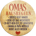 4252024233049	Schilderstore24	 ''Omas Hausregeln süsses geht immer''Schilderstore24 Blechschilder sind perfekt als Geschenk zu Weihnachten, Geburtstage, Feiern, Partys, Grillabende, Namenstag, Feiertag, Mädelsabend, Hochzeit. Jederzeit stilvoll im Wohnzimmer, Partykeller, Garage, Praxis, Büro, Café, Hauseingang Familie Zuhause Eltern Geschwister oma opa familie mama papa geschwister
