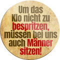 4252024234619	Schilderstore24	 ''Um das Klo nicht zu Bespritzen Männer sitzen''Schilderstore24 Blechschilder sind perfekt als Geschenk zu Weihnachten, Geburtstage, Feiern, Partys, Grillabende, Namenstag, Feiertag, Mädelsabend, Hochzeit. Jederzeit stilvoll im Wohnzimmer, Partykeller, Garage, Praxis, Büro, Café, Hauseingang Zuhause WC Open Closed Badezimmer toilette scheißhaus putzen haushalt heim