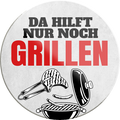 4252024232769	Schilderstore24	 ''Da hilft nur noch Grillen''Schilderstore24 Blechschilder sind perfekt als Geschenk zu Weihnachten, Geburtstage, Feiern, Partys, Grillabende, Namenstag, Feiertag, Mädelsabend, Hochzeit. Jederzeit stilvoll im Wohnzimmer, Partykeller, Garage, Praxis, Büro, Café, Hauseingang Lebensmittel Kaffee Kuchen Tee Grill crepes teigware süßigkeit essen grill wurst