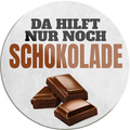 4252024232813	Schilderstore24	 ''Da hilft nur noch Schokolade''Schilderstore24 Blechschilder sind perfekt als Geschenk zu Weihnachten, Geburtstage, Feiern, Partys, Grillabende, Namenstag, Feiertag, Mädelsabend, Hochzeit. Jederzeit stilvoll im Wohnzimmer, Partykeller, Garage, Praxis, Büro, Café, Hauseingang Lebensmittel Kaffee Kuchen Tee Grill crepes teigware süßigkeit essen grill wurst