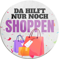 4252024231335	Schilderstore24	 ''Da hilft nur noch Shoppen''Geschenk Weihnachten, Geburtstage, Feiern, Partys, Grillabende, Namenstag, Feiertag, Mädelsabend, Hochzeit Wohnzimmer, Partykeller, Garage, Praxis, Büro, Café, Hauseingang Sarkasmus Ironie Funny Schwarzer Humor faul dumm fun rente lästern teufel