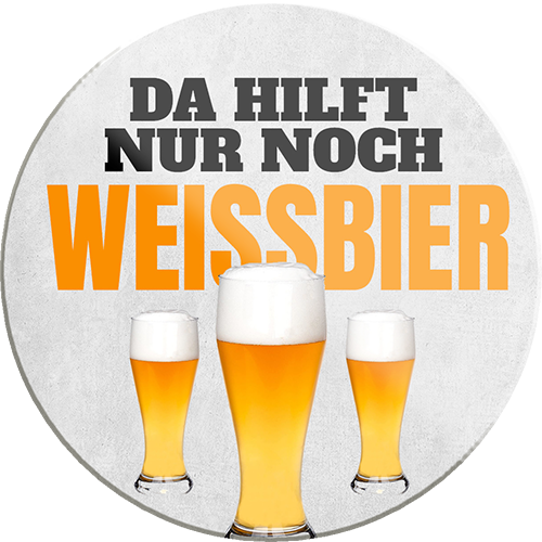 4252024232110	Schilderstore24	 ''Da hilft nur noch Weissbier''Schilderstore24 Blechschilder sind perfekt als Geschenk zu Weihnachten, Geburtstage, Feiern, Partys, Grillabende, Namenstag, Feiertag, Mädelsabend, Hochzeit. Jederzeit stilvoll im Wohnzimmer, Partykeller, Garage, Praxis, Büro, Café, Hauseingang Alkohol Kasten Bier Saufen Getränk Bier Alkohol schaumkrone promille hopfen