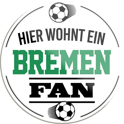 4252024233230	Schilderstore24	 ''Bremen Fan''Schilderstore24 Blechschilder sind perfekt als Geschenk zu Weihnachten, Geburtstage, Feiern, Partys, Grillabende, Namenstag, Feiertag, Mädelsabend, Hochzeit. Jederzeit stilvoll im Wohnzimmer, Partykeller, Garage, Praxis, Büro, Café, Hauseingang Fußball Mannschaft Verein Bolzen Ball sport liga kicken stadion freizeit