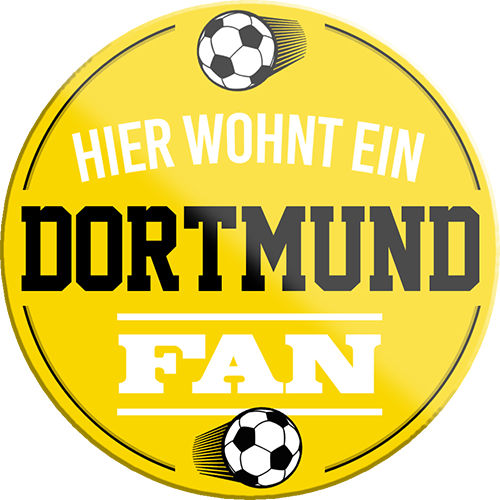 4252024233261	Schilderstore24	 ''Dortmund Fan'' Schilderstore24 Blechschilder sind perfekt als Geschenk zu Weihnachten, Geburtstage, Feiern, Partys, Grillabende, Namenstag, Feiertag, Mädelsabend, Hochzeit. Jederzeit stilvoll im Wohnzimmer, Partykeller, Garage, Praxis, Büro, Café, Hauseingang Fußball Mannschaft Verein Bolzen Ball sport liga kicken stadion freizeit