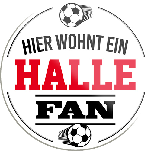 4252024233353	Schilderstore24	 ''Halle Fan''Schilderstore24 Blechschilder sind perfekt als Geschenk zu Weihnachten, Geburtstage, Feiern, Partys, Grillabende, Namenstag, Feiertag, Mädelsabend, Hochzeit. Jederzeit stilvoll im Wohnzimmer, Partykeller, Garage, Praxis, Büro, Café, Hauseingang Fußball Mannschaft Verein Bolzen Ball sport liga kicken stadion freizeit