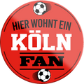 4252024233445	Schilderstore24	 ''Köln Fan''Schilderstore24 Blechschilder sind perfekt als Geschenk zu Weihnachten, Geburtstage, Feiern, Partys, Grillabende, Namenstag, Feiertag, Mädelsabend, Hochzeit. Jederzeit stilvoll im Wohnzimmer, Partykeller, Garage, Praxis, Büro, Café, Hauseingang Fußball Mannschaft Verein Bolzen Ball sport liga kicken stadion freizeit
