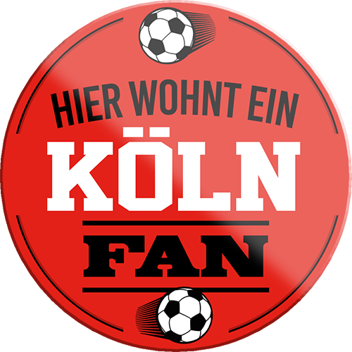 4252024233445	Schilderstore24	 ''Köln Fan'' Schilderstore24 Blechschilder sind perfekt als Geschenk zu Weihnachten, Geburtstage, Feiern, Partys, Grillabende, Namenstag, Feiertag, Mädelsabend, Hochzeit. Jederzeit stilvoll im Wohnzimmer, Partykeller, Garage, Praxis, Büro, Café, Hauseingang Fußball Mannschaft Verein Bolzen Ball sport liga kicken stadion freizeit