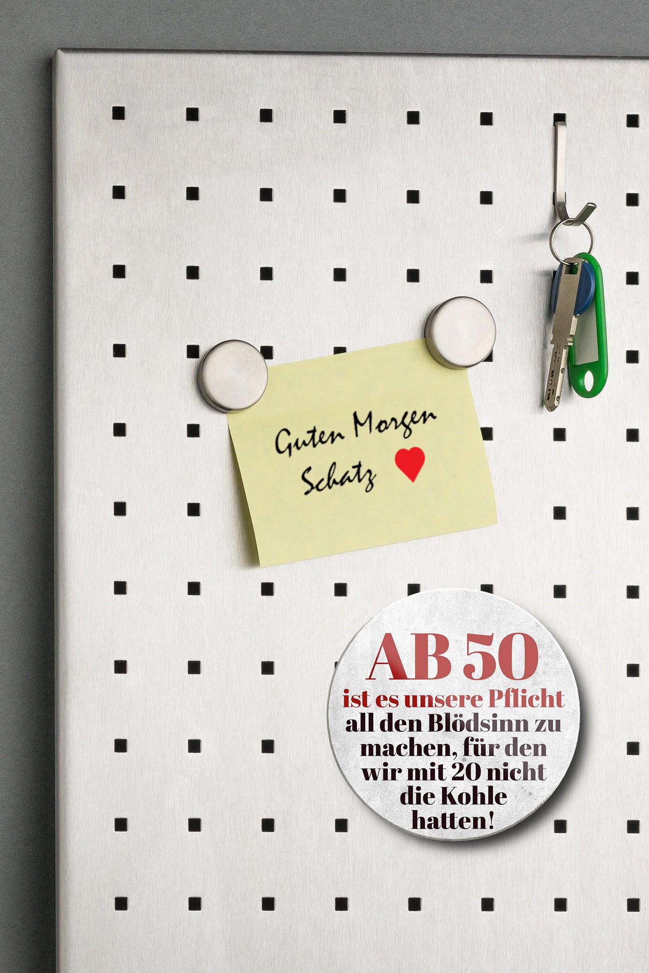 Magnet ''Ab 50 ist es unsere Pflicht Blödsinn'' 8x8x0,3cm
