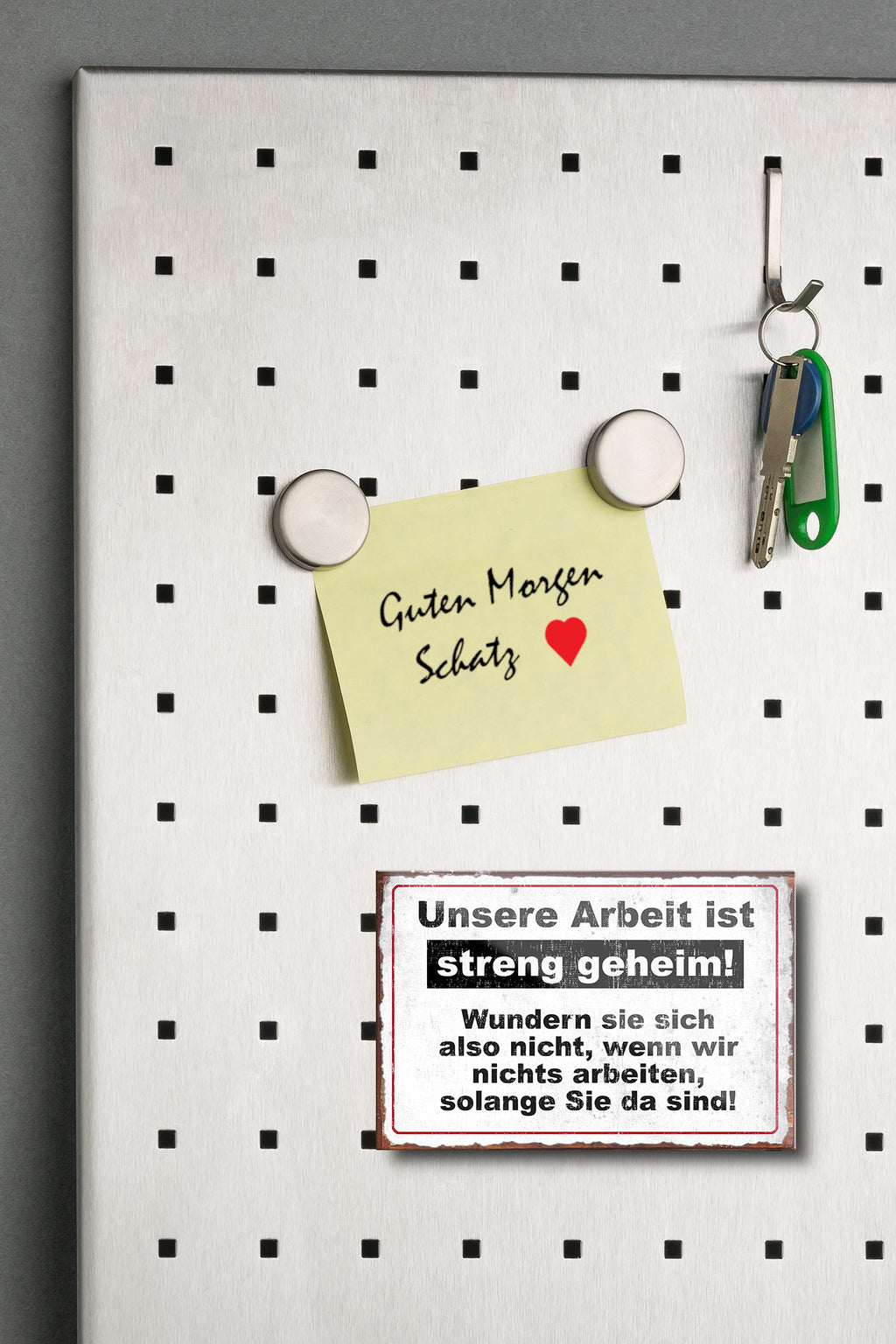 Magnet ''Unsere Arbeit ist streng geheim'' 9x6x0,3cm