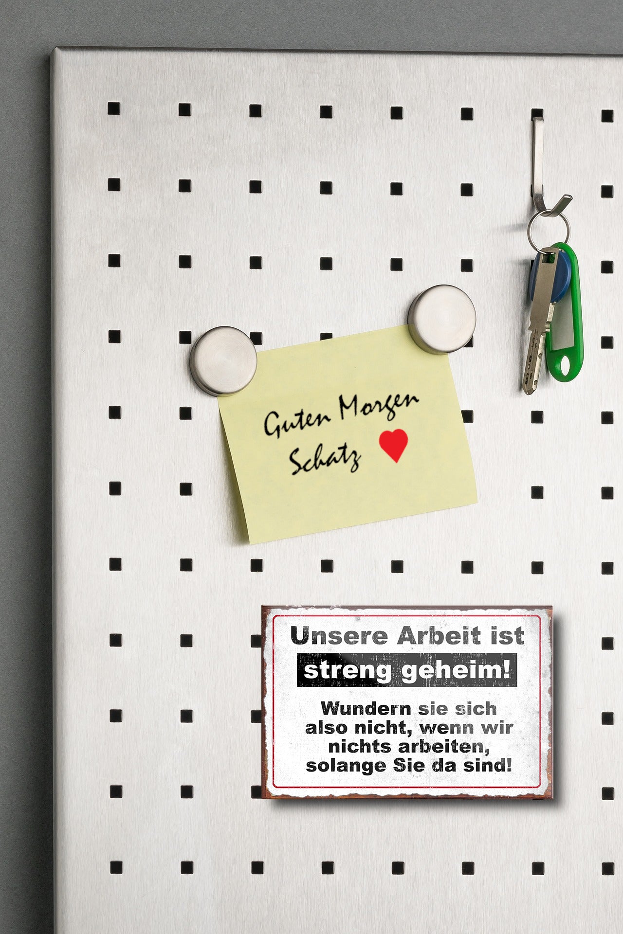 Magnet ''Unsere Arbeit ist streng geheim'' 9x6x0,3cm