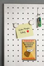 Magnet ''Vorsicht und Verantwortung beim Umgang Alkohol'' 9x6x0,3cm