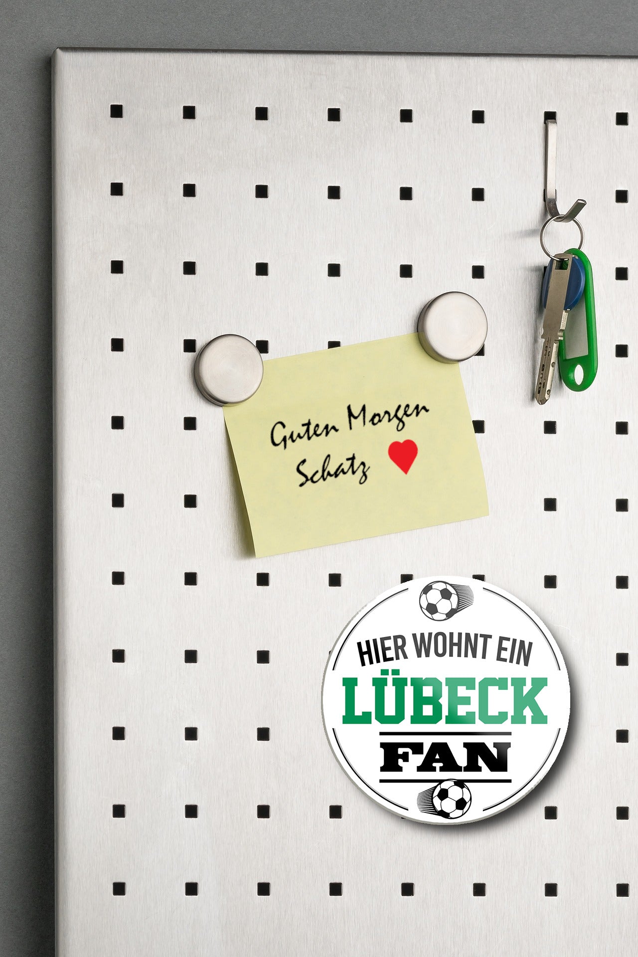 Magnet ''Lübeck Fan'' 8x8x0,3cm